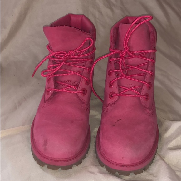 childrens pink timberland boots